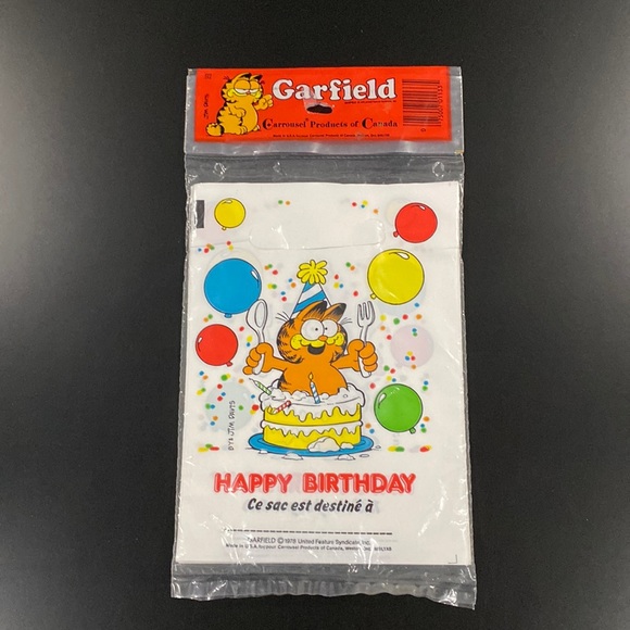 NEW: Garfield Birthday Party Loot Bags - Pack of 10 - Picture 2 of 6